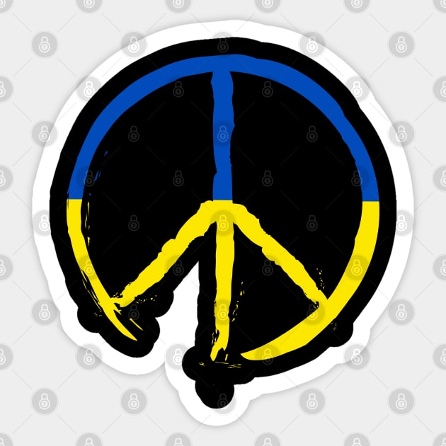 Ukraine Flag Peace Symbol Sticker by Scar